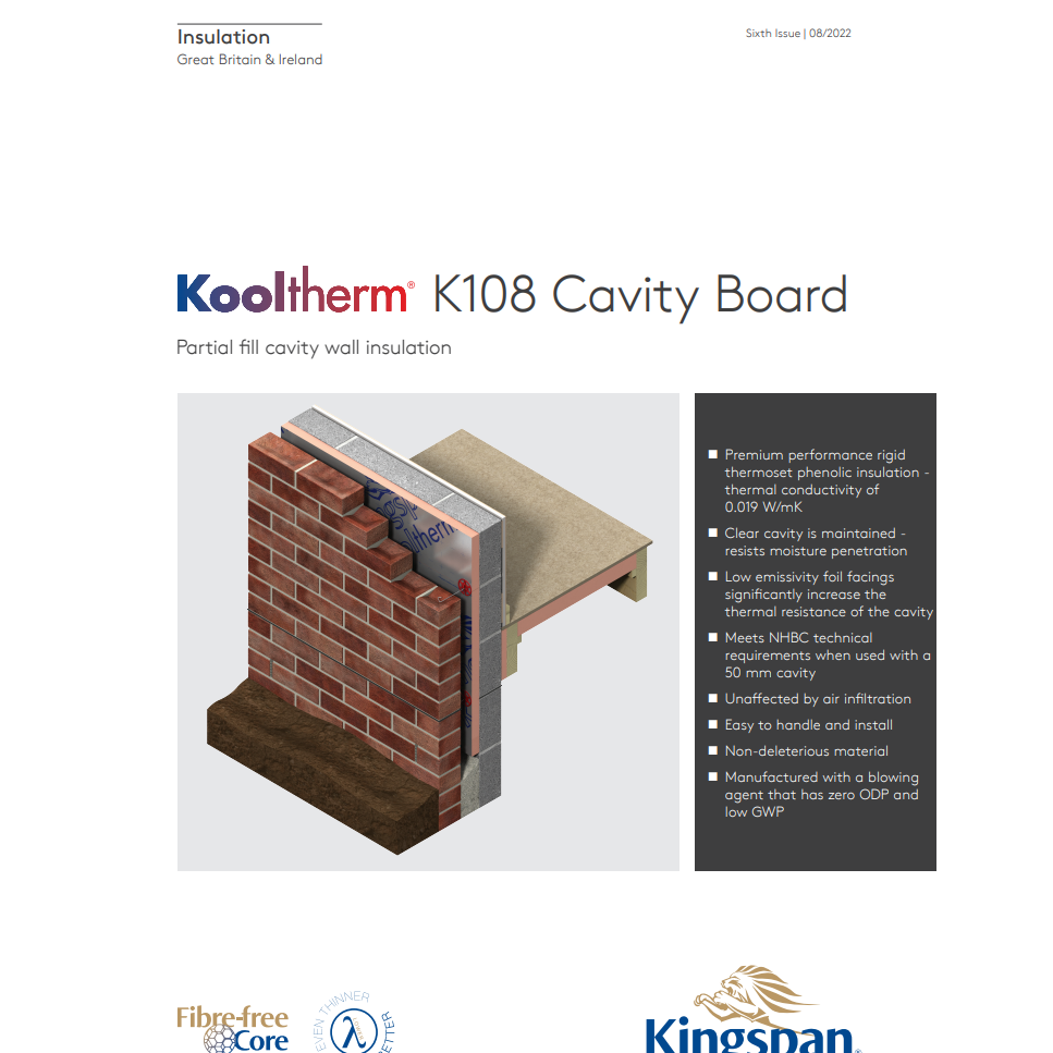 Kooltherm K108 Cavity Board