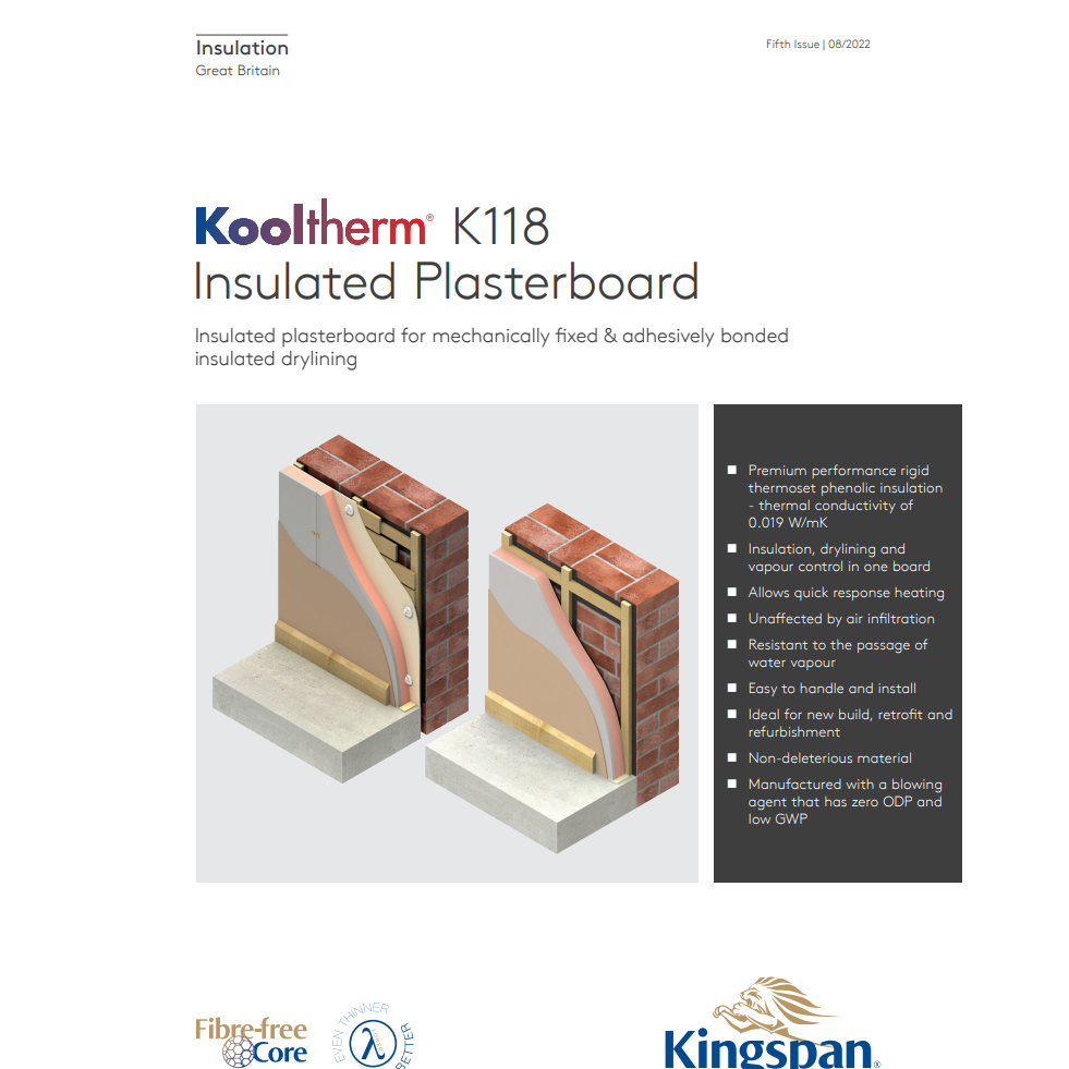 Kooltherm K118 Insulated Plasterboard
