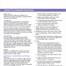 FloPlast PVC-U Rainwater Installation