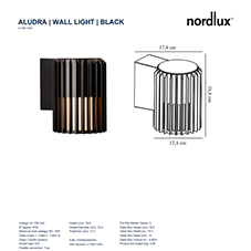 Aludra Wall Light - Black