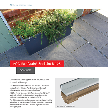 ACO RainDrain Brickslot Brochure