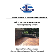 O&M Manual: Ipe Decking