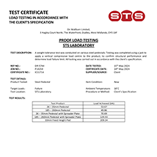 Certification: MetalPad Ex Weight Tolerance Test Certification: MetalPad Ex Weight Tolerance Test