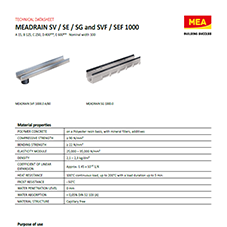 MEADRAIN SV / SE / SG & SVF / SEF 1000 MEADRAIN SV / SE / SG & SVF / SEF 1000