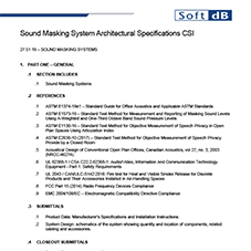 Sound Masking System Architectural Specifications