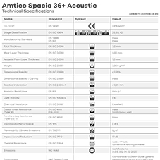 Amtico Spacia 36+ Acoustic Tech Data Sheet