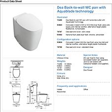 Dea Back-to-wall WC pan with Aquablade technology