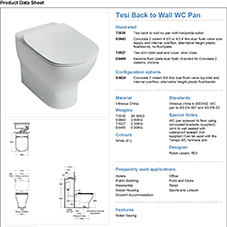 Tesi Back to Wall WC Pan