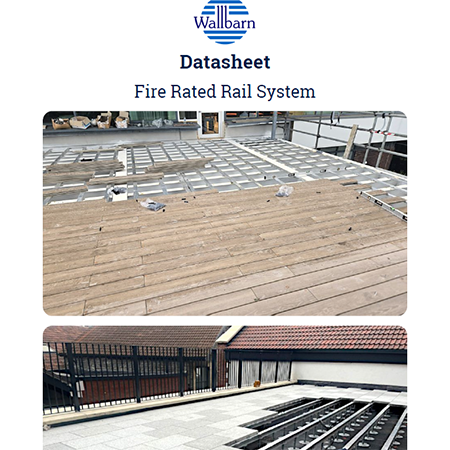 Fire Rated Rail System for Paving or Decking