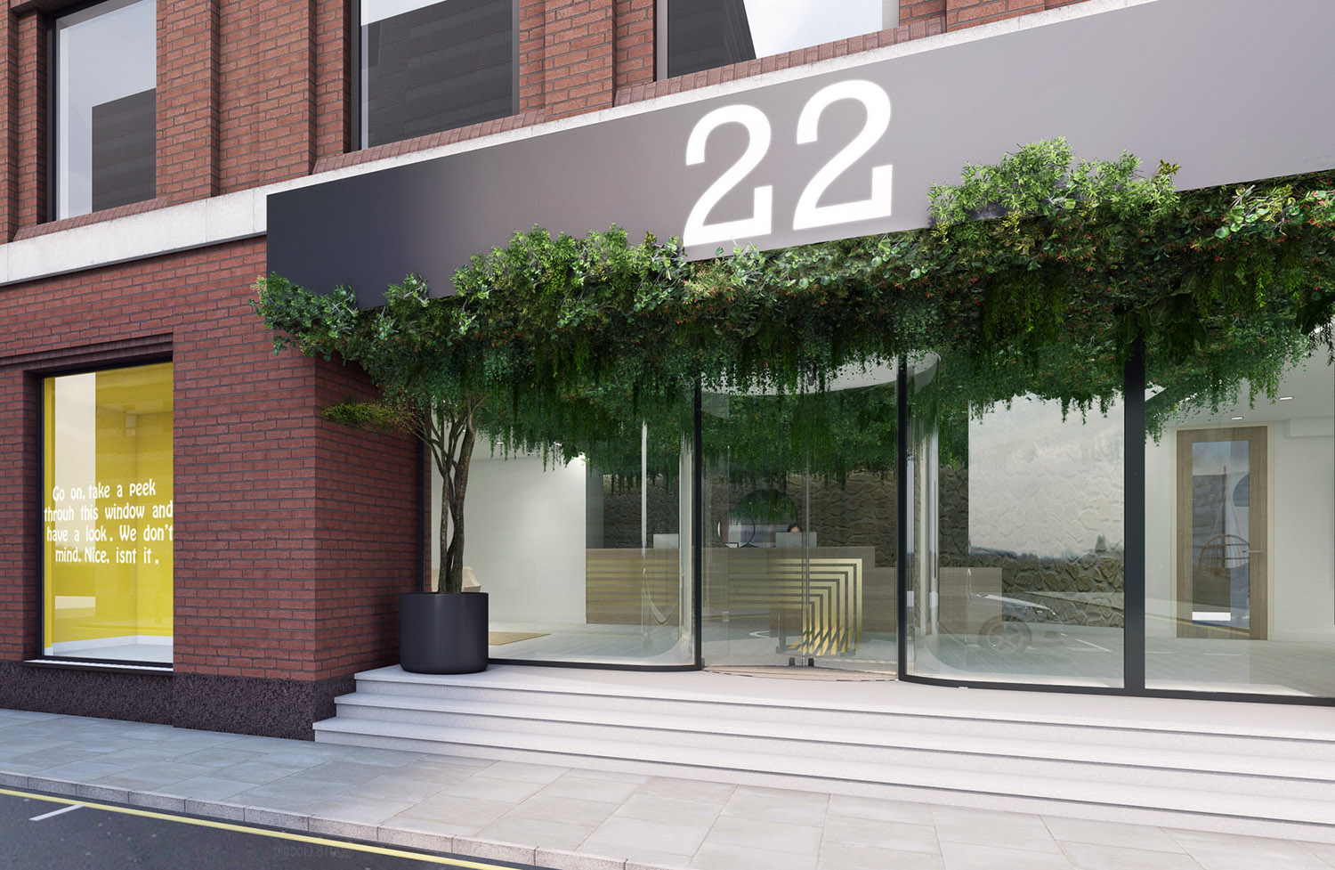 Stunning TORMAX glass revolving door for modern office in Blackfriars