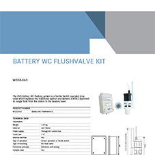 Installation Instructions Battery WC Flushvalve Kit