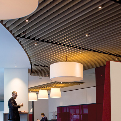 Hunter Douglas Wood Ceiling Offers More Relaxed Ambience