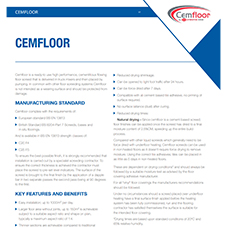Cemfloor Tech Data Sheet