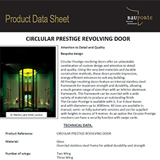 Circular Prestige Revolving Doors