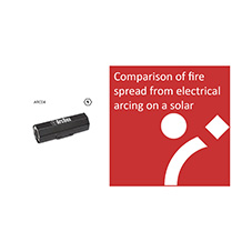 Comparison of fire spread on a solar thread through incorrect installation | Marley ArcBox