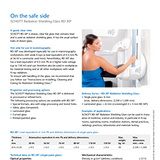 Radiation Shielding Glass RD 30® Datasheet