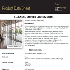 Elegance Curved Sliding Doors