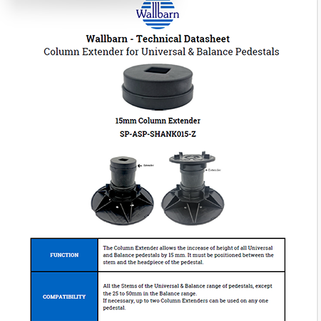 Column Extender for Universal and Balance Pedestals