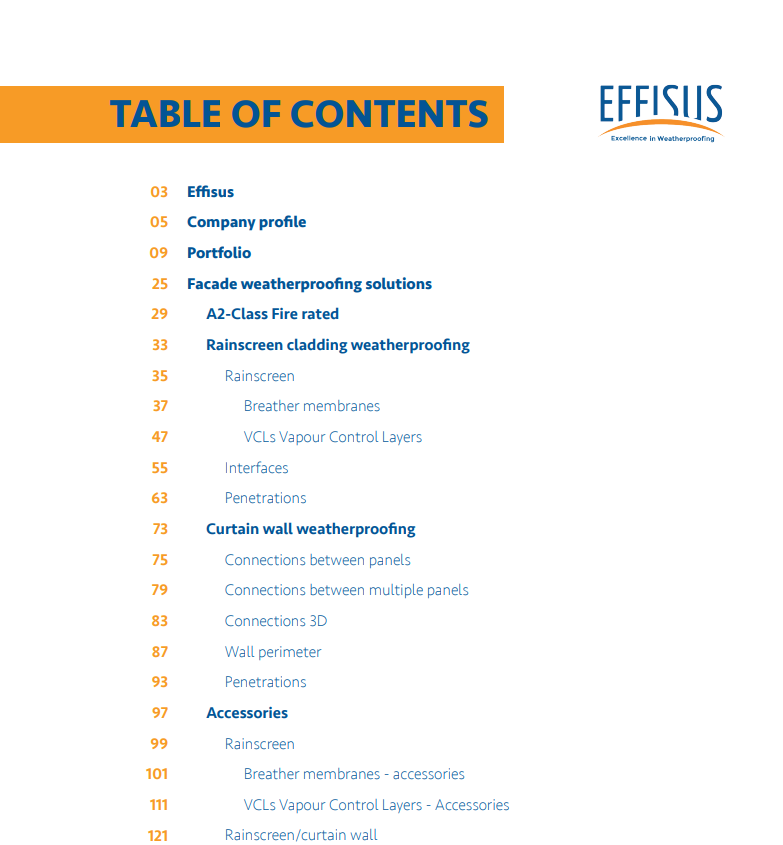 Effisus catalogue