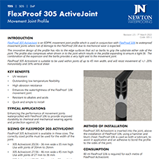 NEWTON 305 ACTIVEJOINT Movement Joint Profile