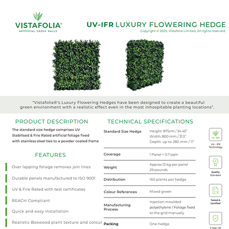 UV-IFR LUXURY FLOWERING HEDGE
