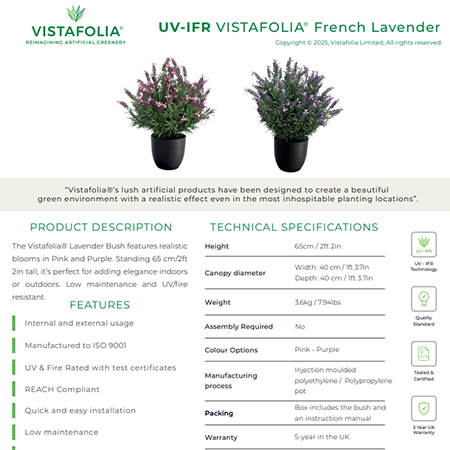 UV-IFR VISTAFOLIA French Lavender