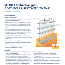 SCHOTT Restoration glass Datasheet
