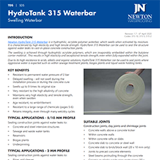 NEWTON 315 POLYMER-WATERBAR Swelling Waterbar