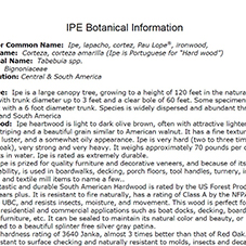 IPE Botanical Information
