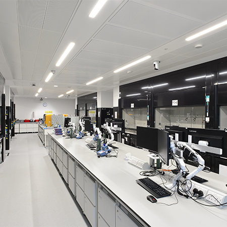 Wall To Wall Ceiling Systems For Laboratory Facility