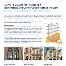 SCHOTT Glass for Restoration - Laminated Glass Solutions Datasheet