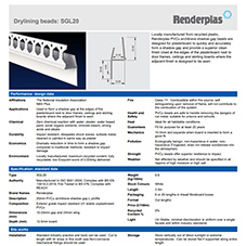 Renderplas PVC shadow gap ‘L’ profile product data sheet