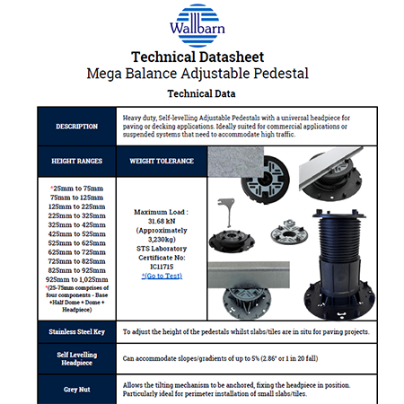 Mega Balance Adjustable Pedestal