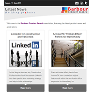 LinkedIn for construction, timber effect planks, overhead fall protection systems and more