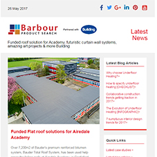 Funded roof solution for Academy, futuristic curtain wall systems, amazing art projects & more