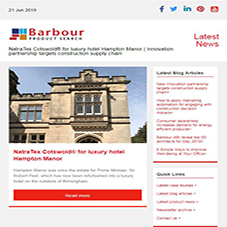 NatraTex Cotswold® for luxury hotel Hampton Manor |  Innovation partnership targets construction supply chain