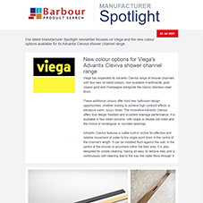 Manufacturer Spotlight |  New colour options for Viega's Advantix Cleviva shower channel range