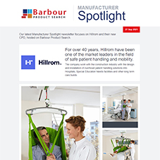 Our latest Manufacturer Spotlight newsletter focuses on Hillrom and their new CPD, hosted on Barbour Product Search.