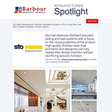 Our latest Manufacturer Spotlight newsletter focuses on Sto Ltd and their new CPD, hosted on Barbour Product Search.