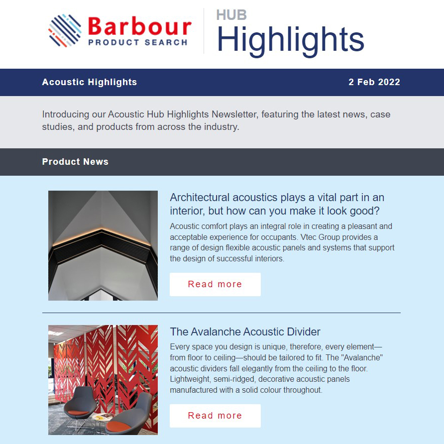Acoustic Hub Highlights| Latest News, Case Studies and Products