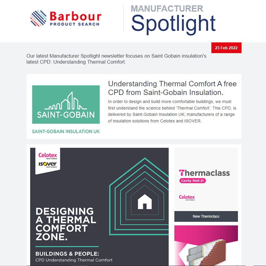 Manufacturer Spotlight |	Understanding Thermal Comfort: A free CPD from Saint-Gobain Insulation.