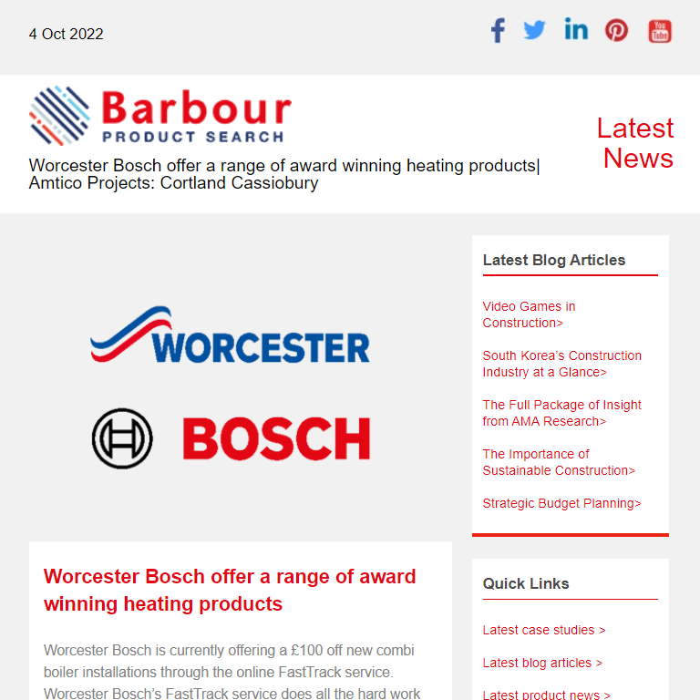 Worcester Bosch offer a range of award winning heating products|  Amtico Projects: Cortland Cassiobury