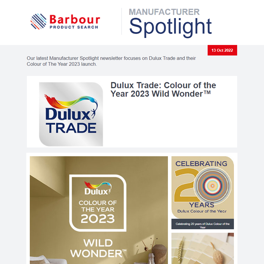 Manufacturer Spotlight |20 years of Dulux Colour of the Year – tap for this year’s pick