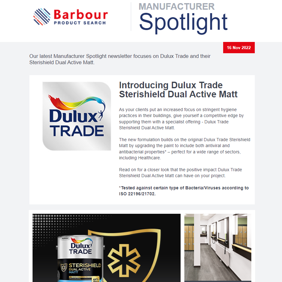 Manufacturer Spotlight |Introducing Dulux Trade Sterishield Dual Active Matt