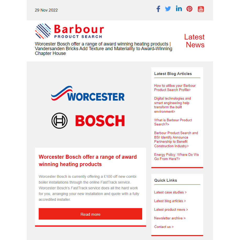 Worcester Bosch offer a range of award winning heating products | Vandersanden Bricks Add Texture and Materiality to Award-Winning Chapter House