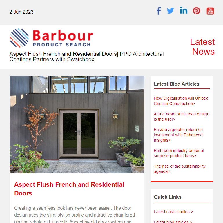 Aspect Flush French and Residential Doors|  PPG Architectural Coatings Partners with Swatchbox