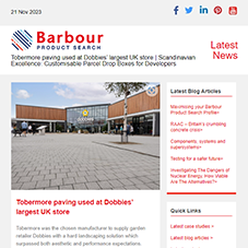 Tobermore paving used at Dobbies’ largest UK store | Scandinavian Excellence: Customisable Parcel Drop Boxes for Discerning Developers