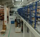 Mezzanine International's dual solution: a mezzanine floor and a chiller roof support
