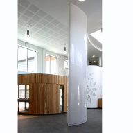 Encasement column casings at Moor Park Health Centre, Blackpool