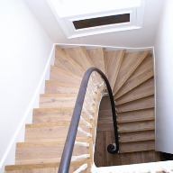 Cladding a Staircase in Light Oak